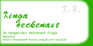 kinga heckenast business card